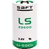 Select Saft Battery Sizes - LS 33600 D 3.6V Li-SOCl2 Cells Available in Multiple Versions